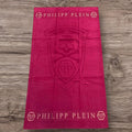Philipp Plein Skull Beach Towel Pink