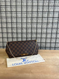 Louis Vuitton Damier Ebene Favorite Chain Clutch