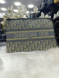 Dior Oblique Zipped Pouch Grey