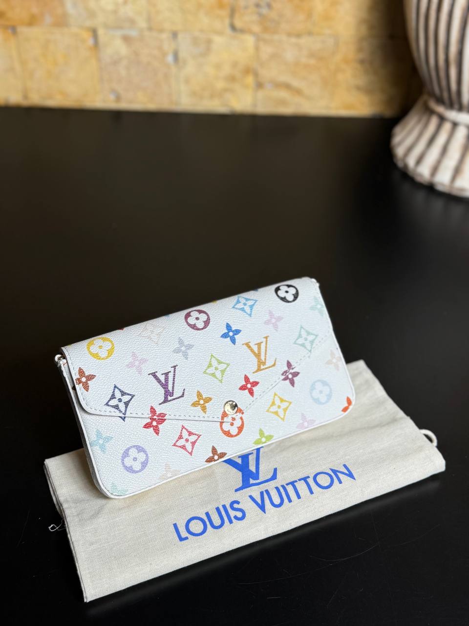 Louis Vuitton Félicie Pochette Monogram Multicolore White