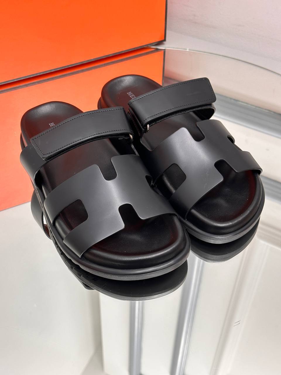 Hermes Sandals Chypre Black