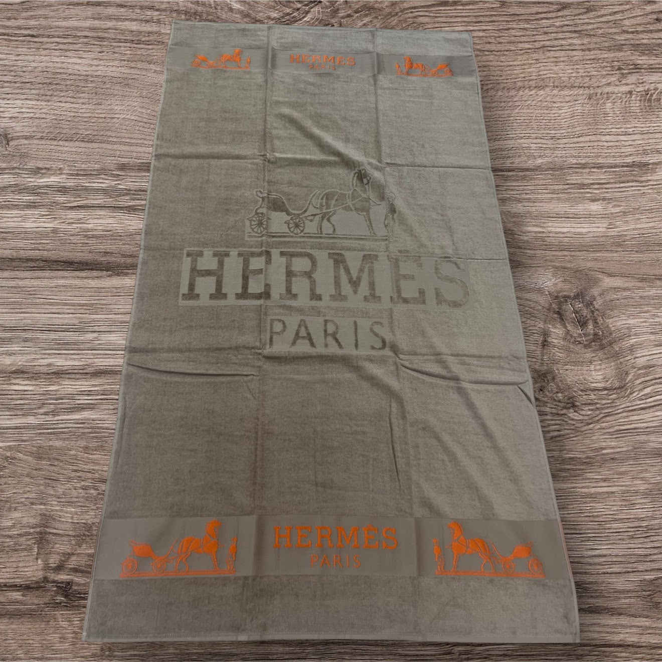 Hermès Paris Beach Towel Beige