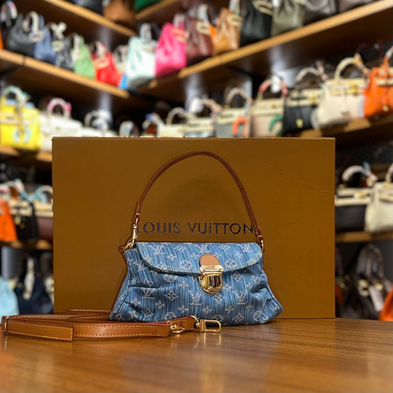 Louis Vuitton Monogram Denim Shoulder Bag