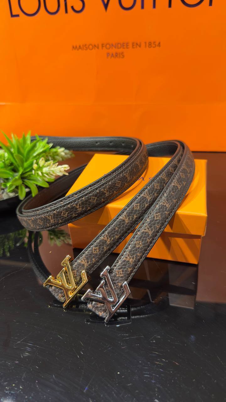 Louis Vuitton LV Initiales Leather Belt Black Double Face