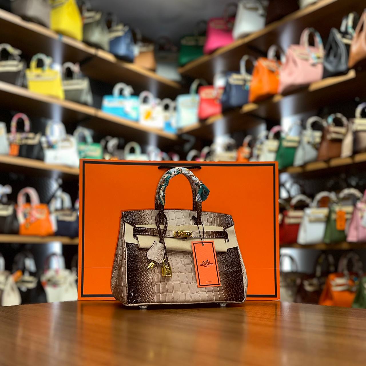 Hermès Birkin Bag Beige Croco