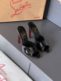 Christian Louboutin Patent Mule Heels Black