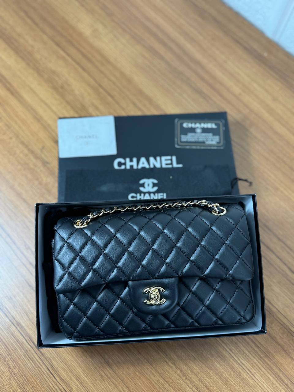 Chanel Classic Flap Bag Black Quilted Leather