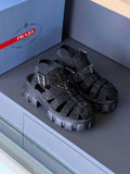 Prada Monolith Crystal Sandals