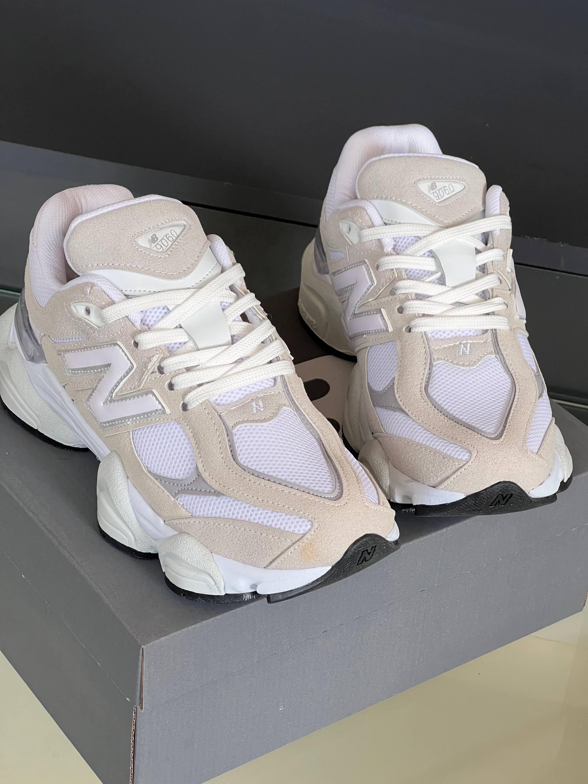 New Balance 9060 White Cream Sneakers