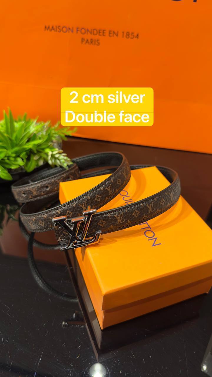 Louis Vuitton LV Initiales Leather Belt Black Double Face