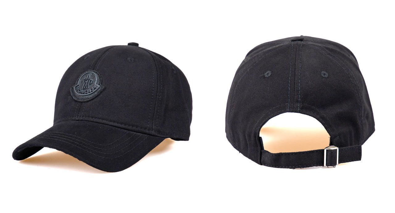 Moncler Logo Patch Baseball Cap Black