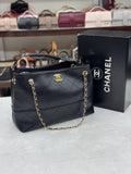 Chanel Quilted Shopper Bag Black