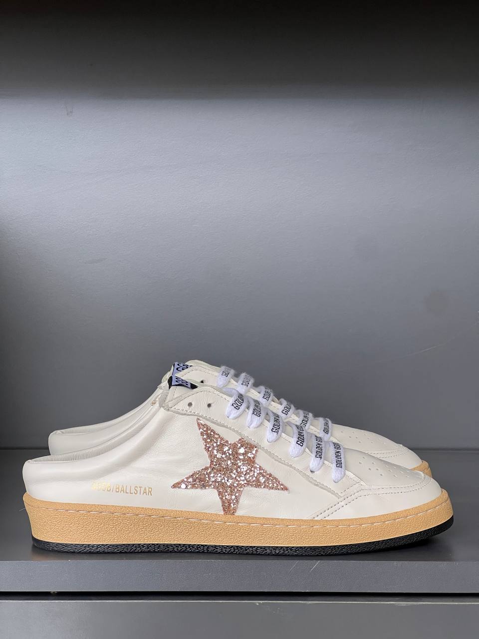 Golden Goose Ball Star Sneakers White Glitter Star