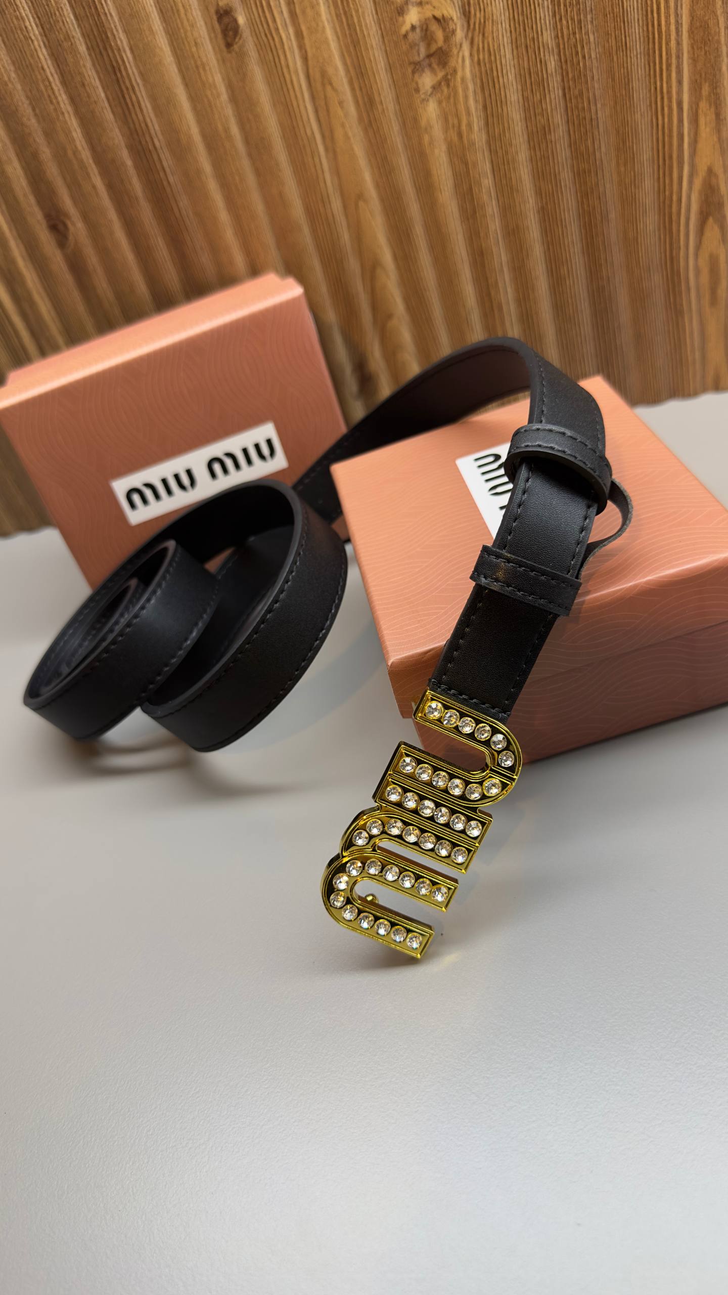 Miu Miu Black Strass