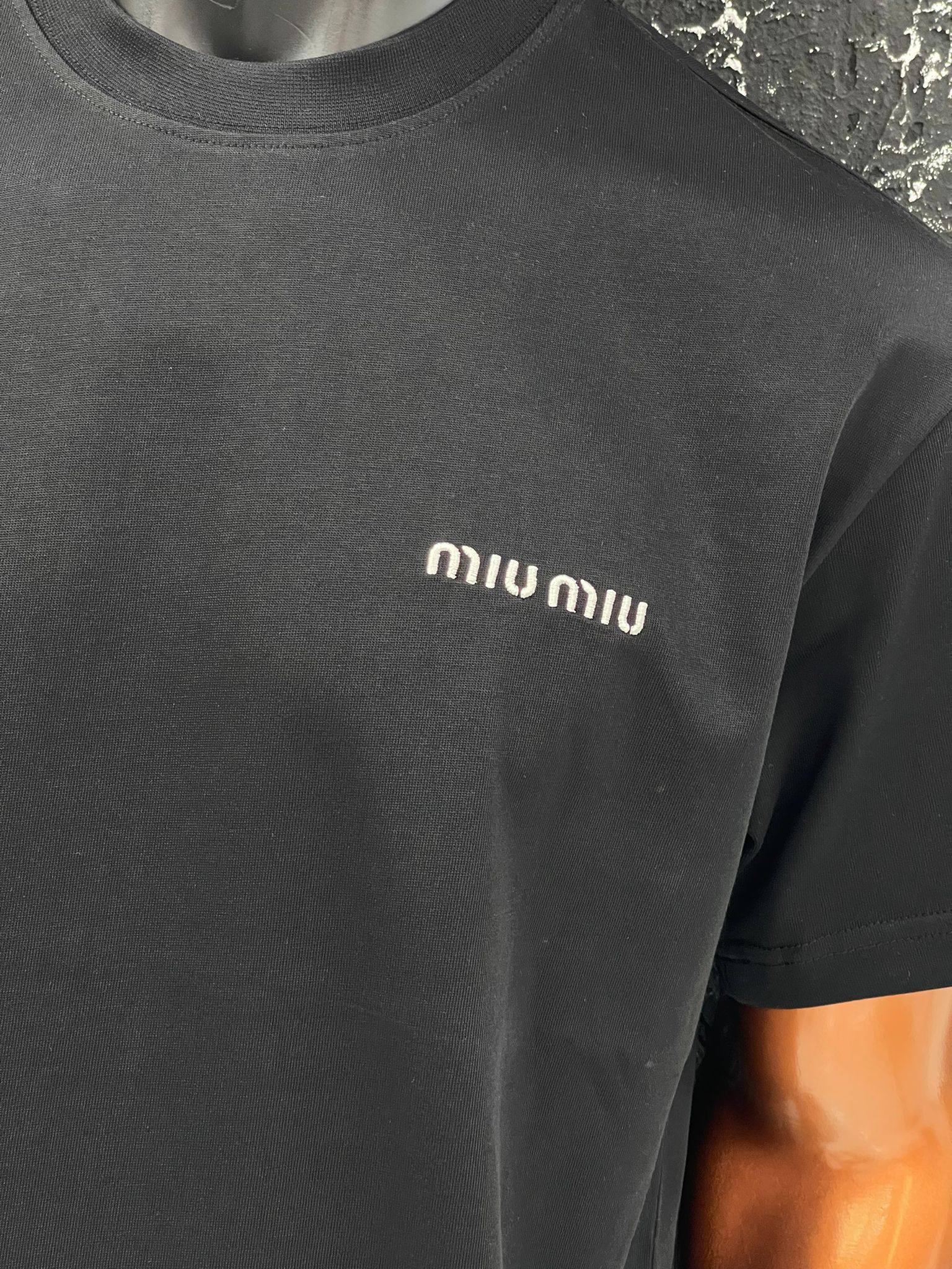 Miu Miu Logo T-Shirt Black