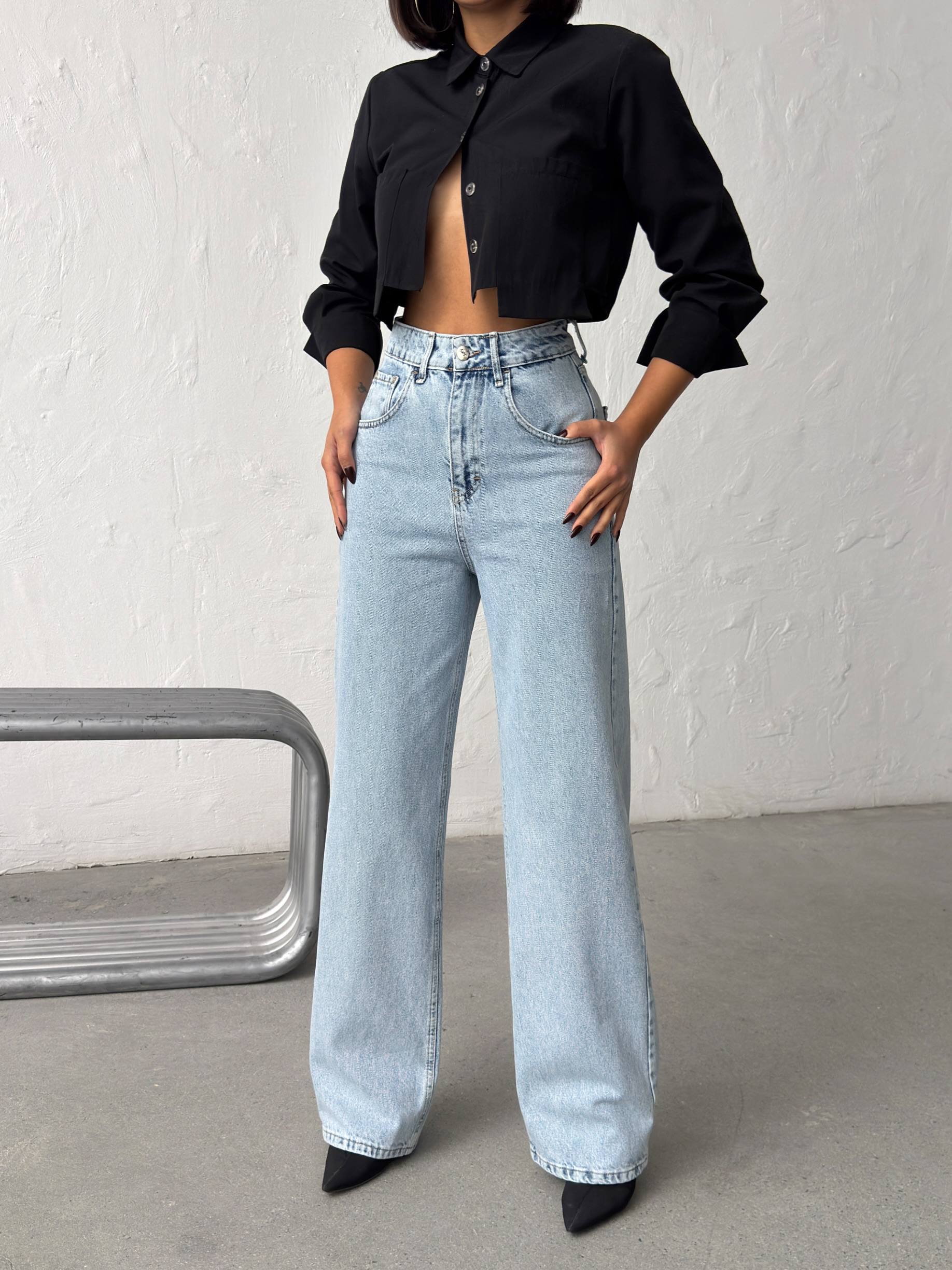 Saint Laurent YSL Logo Jeans Light Blue