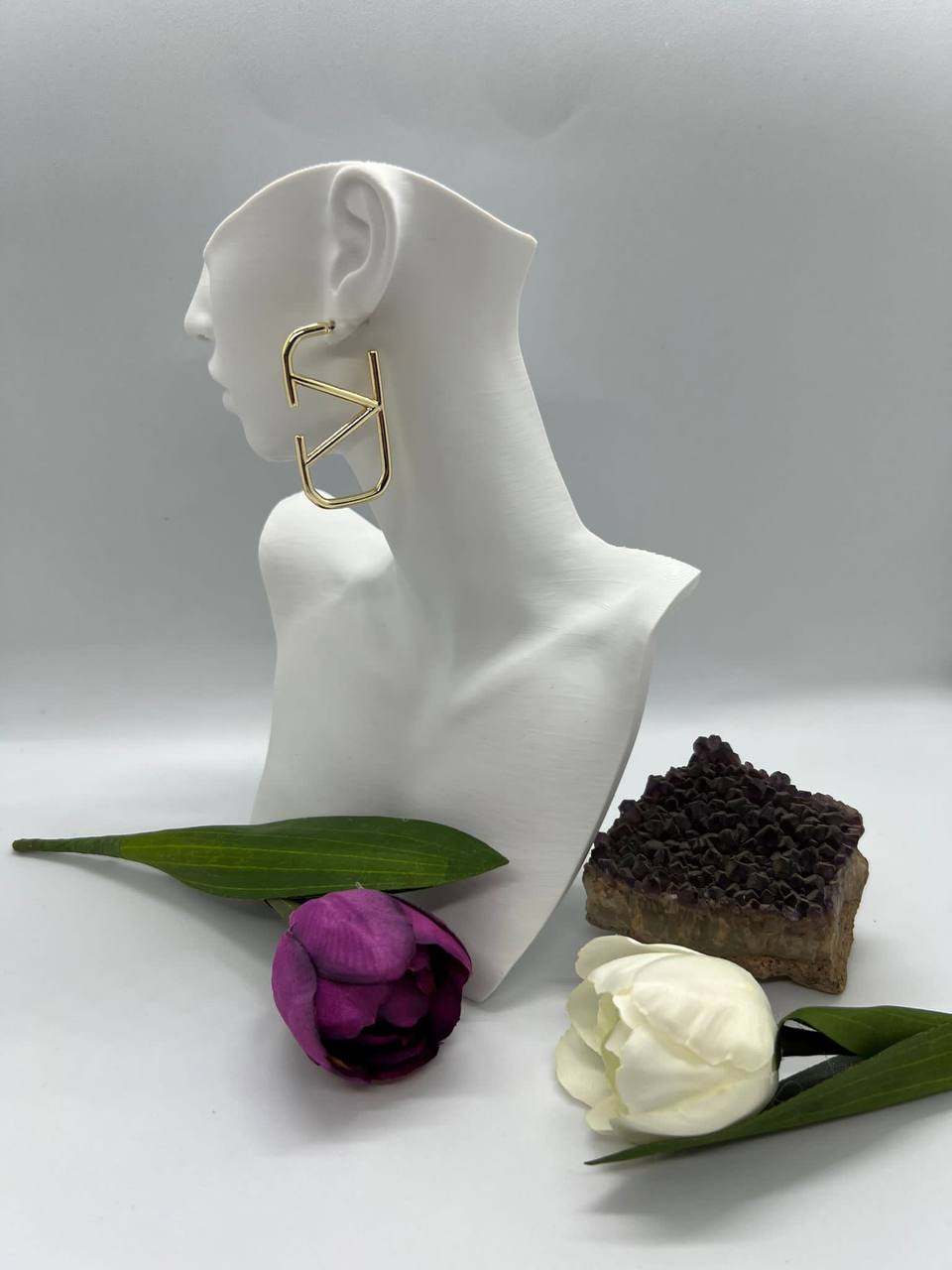 Valentino VLogo Gold Earrings