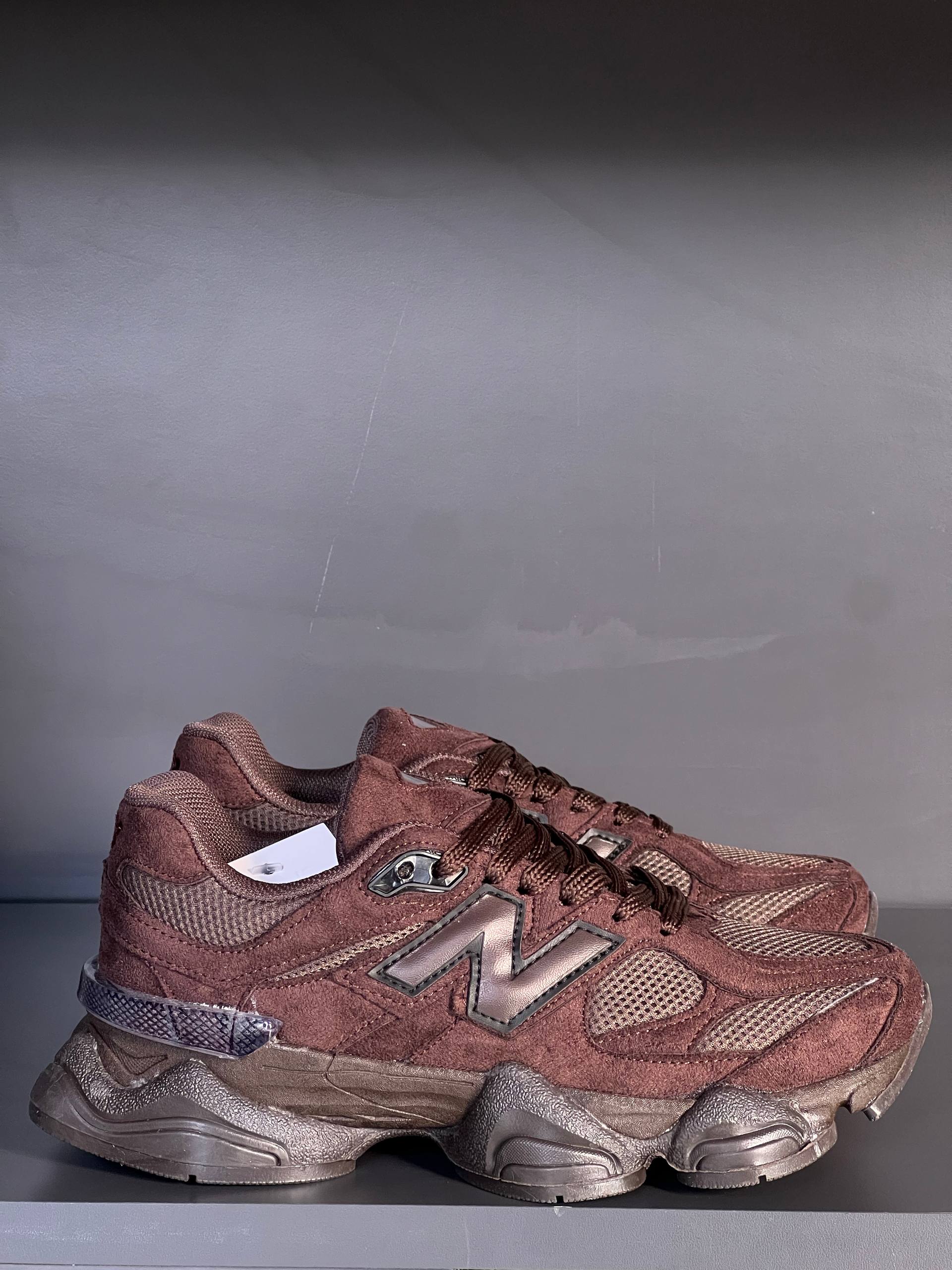 New Balance 9060 Brown Suede Sneakers