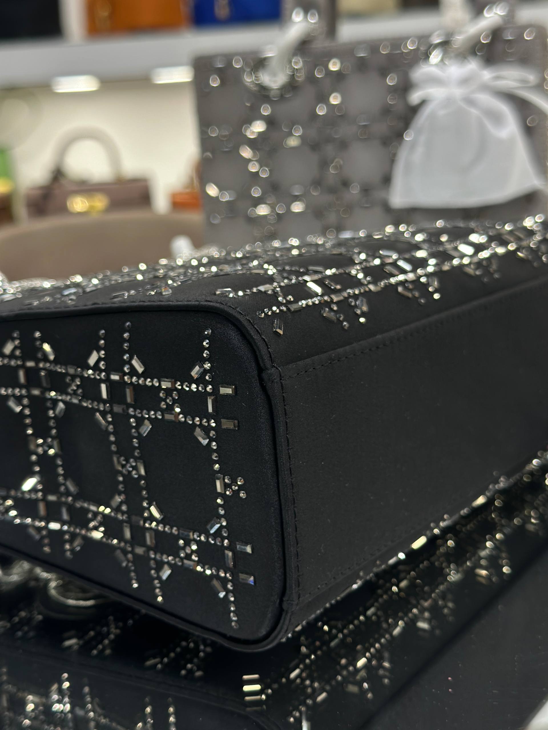 Christian Dior Lady Dior Studded Tote Bag