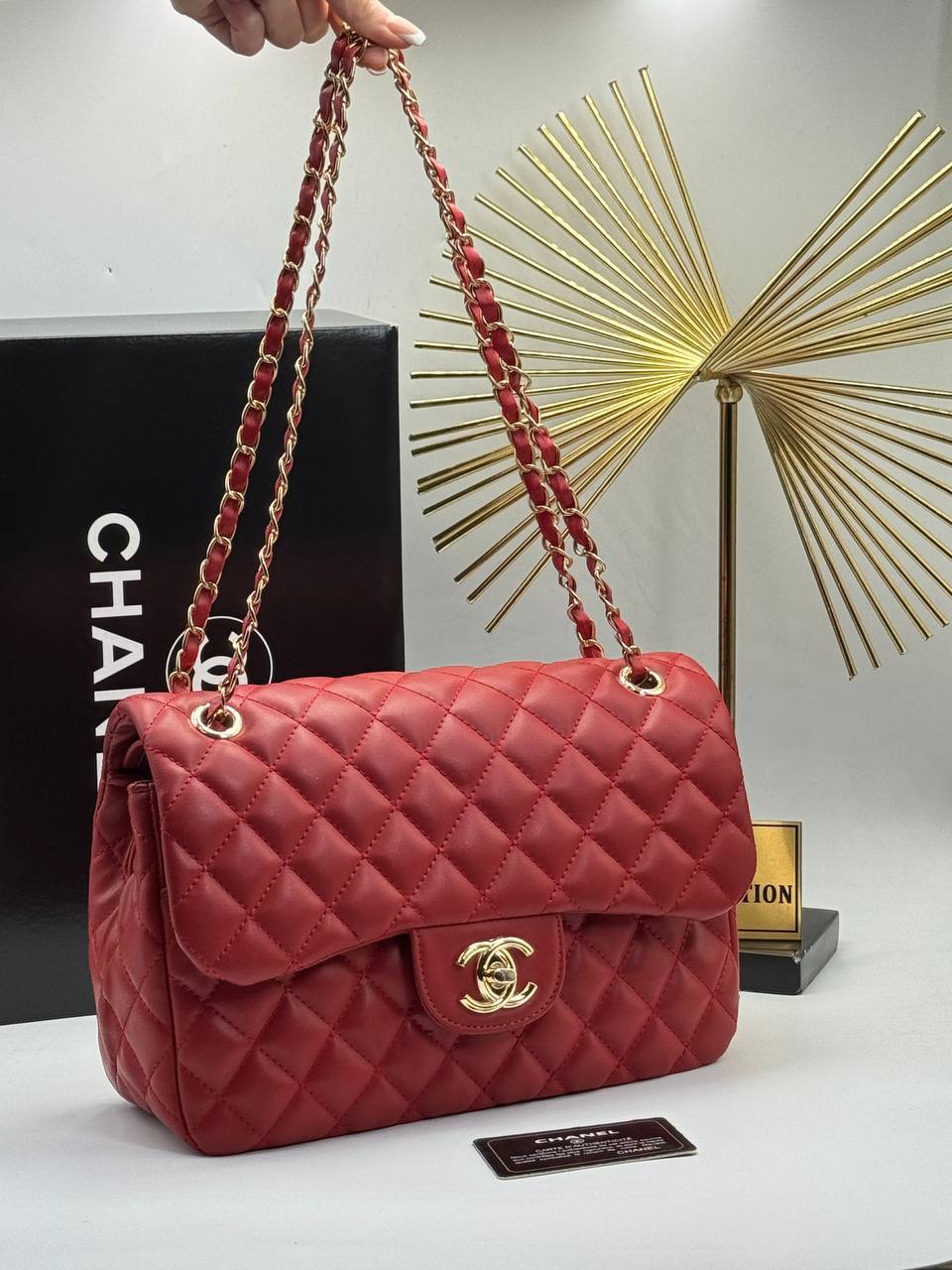 Chanel Classic Flap Bag Red Quilted Leather