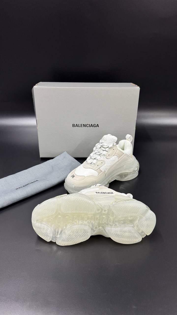 Balenciaga Triple S Sneakers White Clear Sole