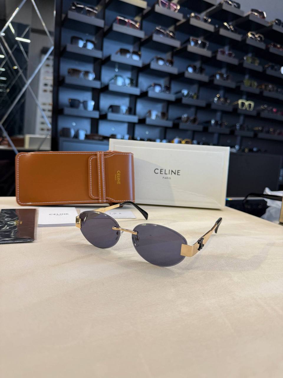 CELINE Triomphe Metal Sunglasses