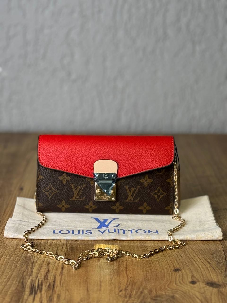 Louis Vuitton Félicie Pochette Monogram Red