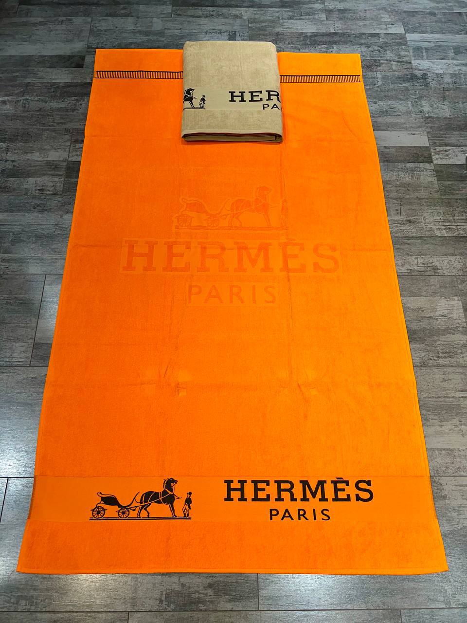 Hermès Paris Beach Towel Orange