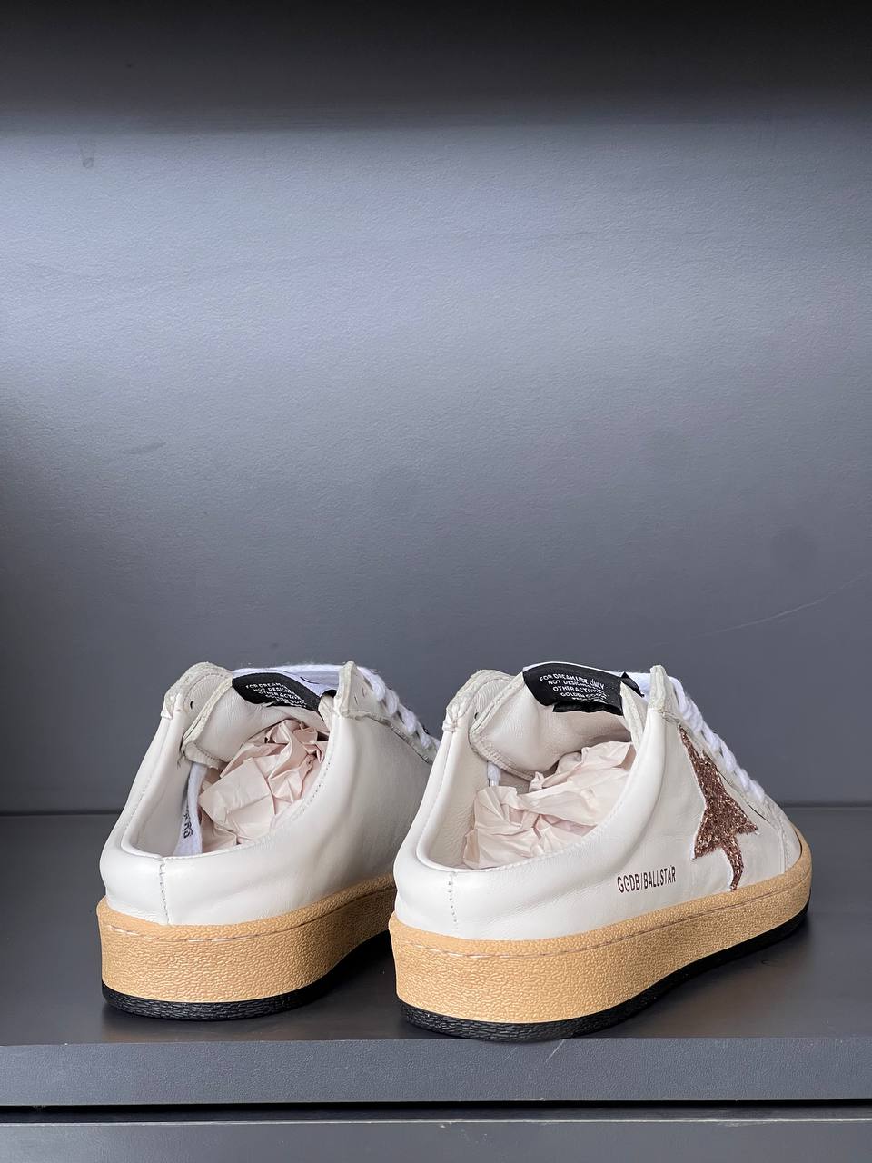 Golden Goose Ball Star Sneakers White Glitter Star
