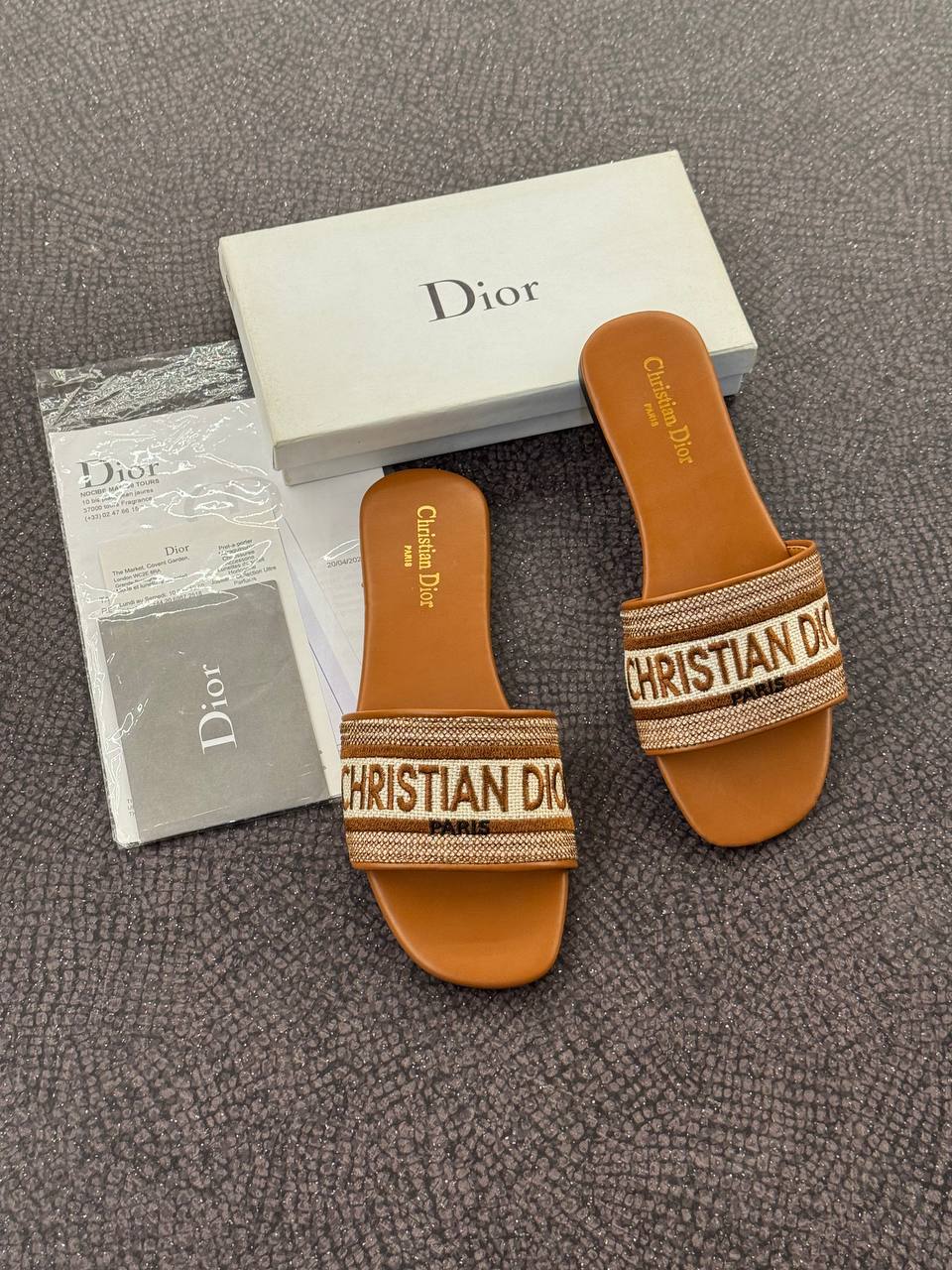 Dior Dway Slide Brown