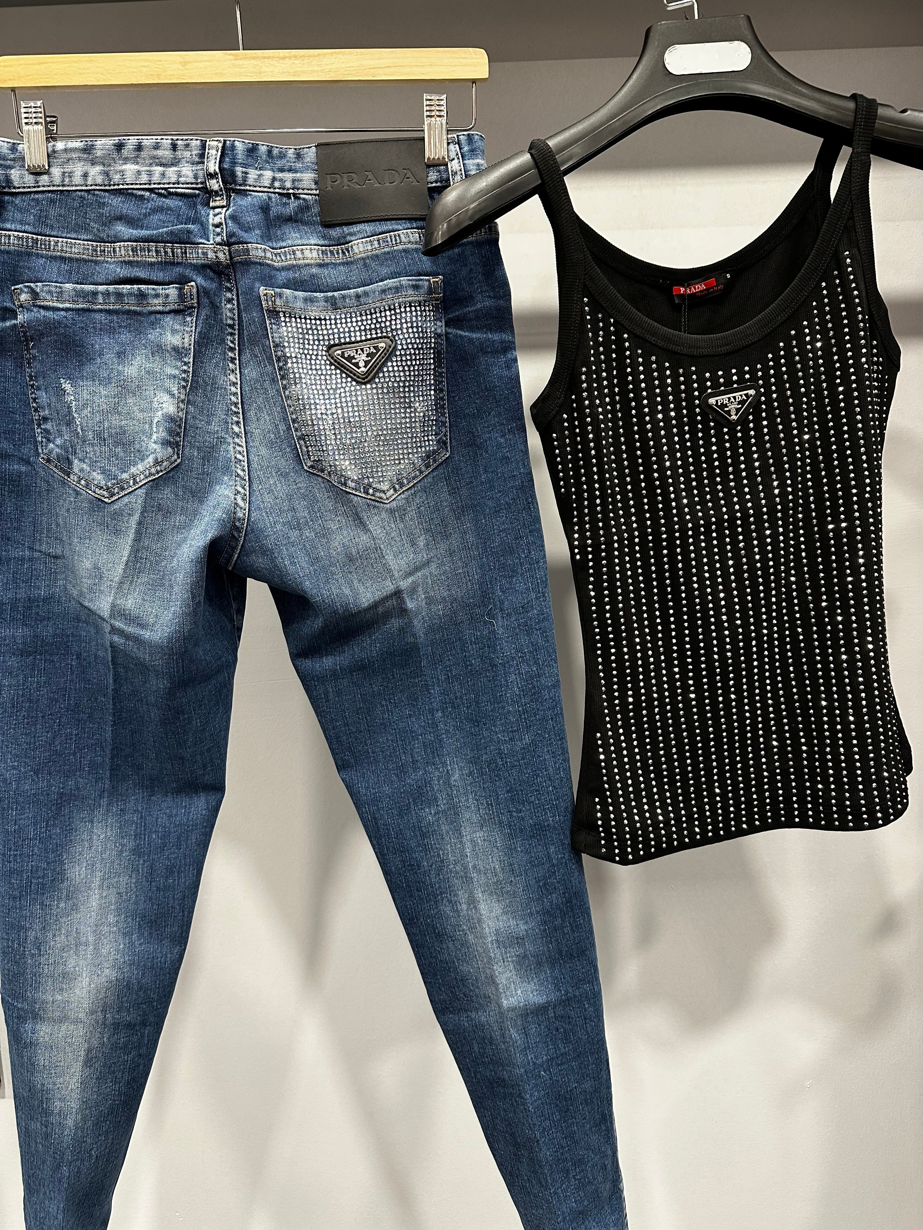Prada Cotton Tank Top Black