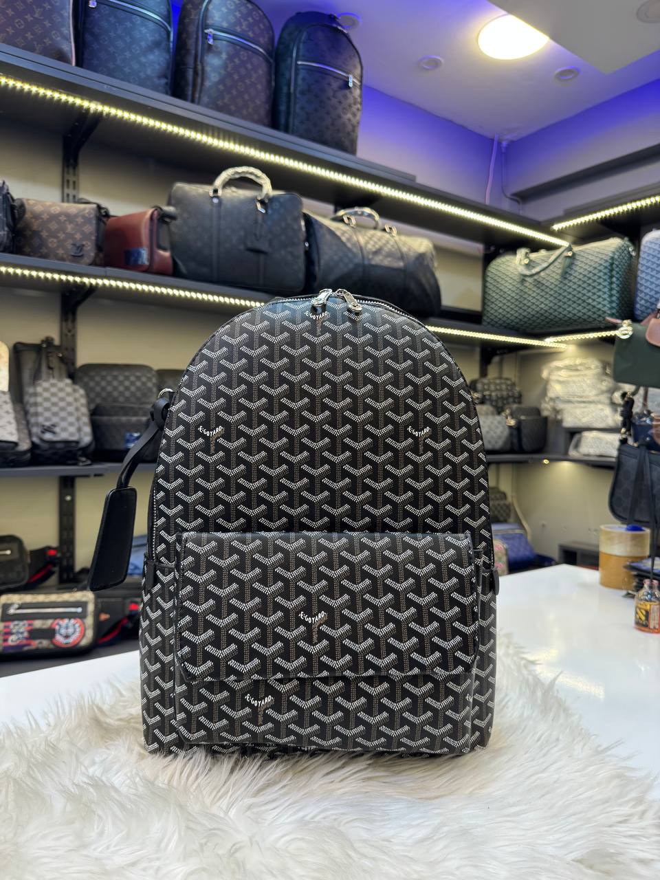 Goyard Saint Louis Backpack Black
