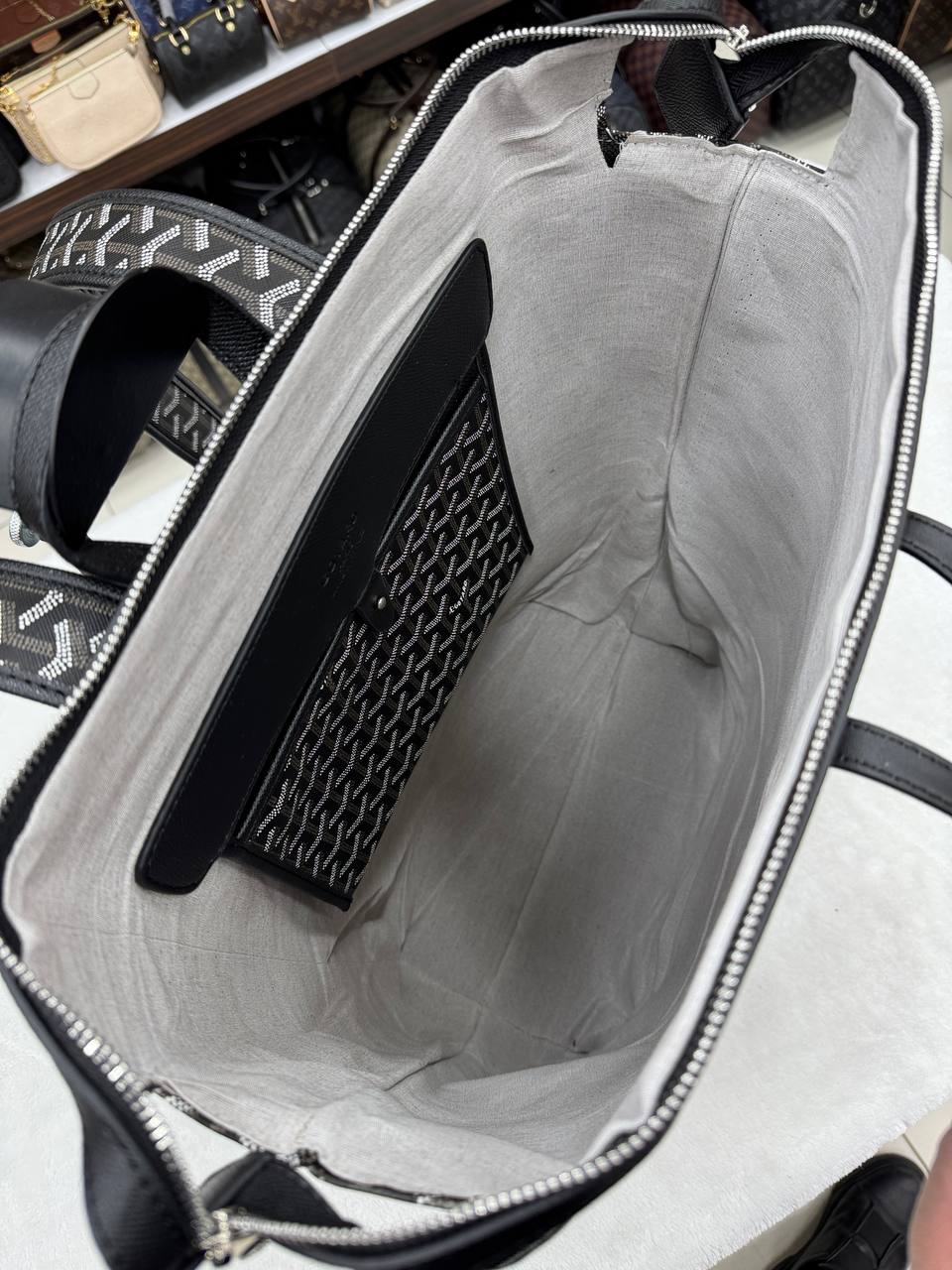 Goyard Saint Louis Backpack Canvas Black