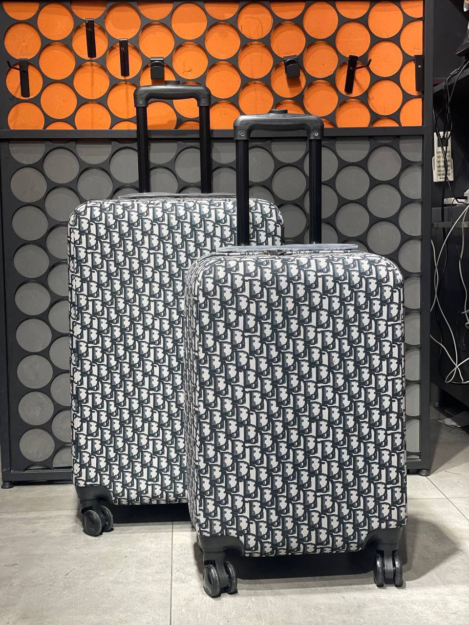 Dior Oblique Cabin Suitcase Set Grey
