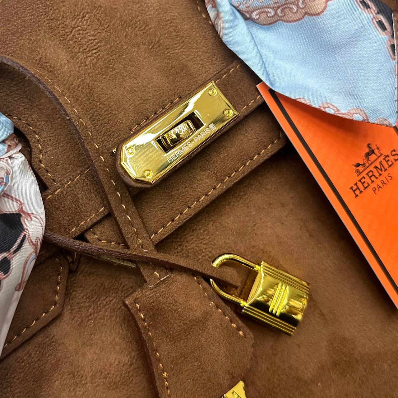 Hermès Birkin Bag Suede Brown