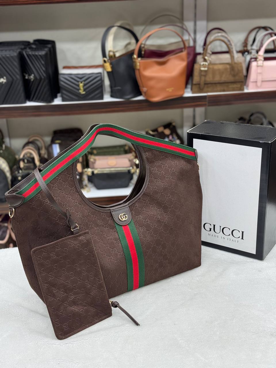 Gucci GG Giglio Canvas Tote Bag