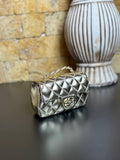 Chanel Mini Quilted CC Chain Shoulder Bag Metallic Gold