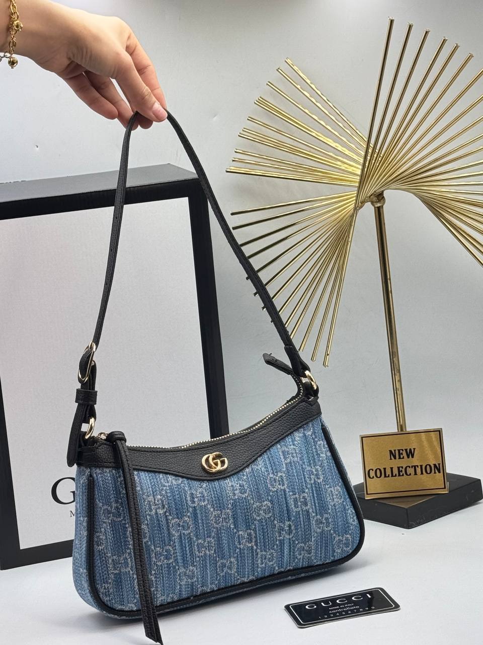 Gucci GG Ophidia Denim Shoulder Bag