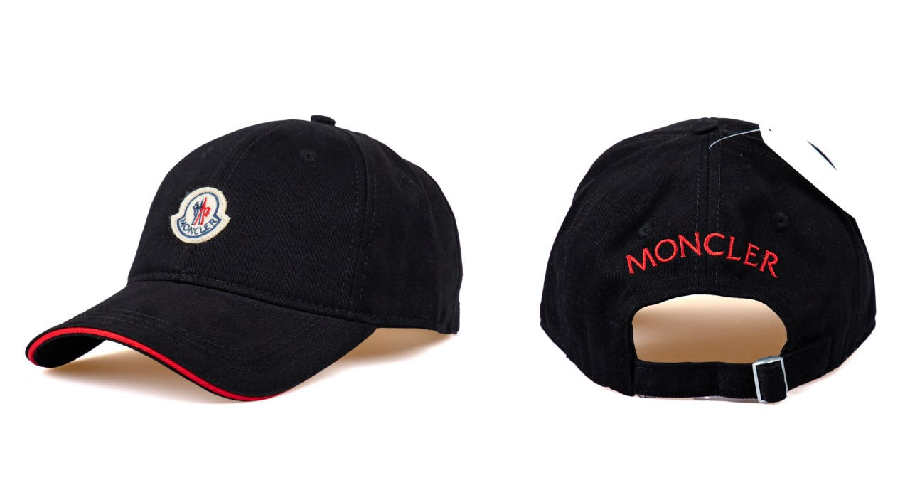 Moncler Logo Patch Baseball Cap Black