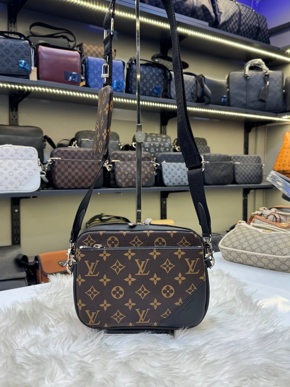 Louis Vuitton Monogram Shadow Reporter Crossbody Bag
