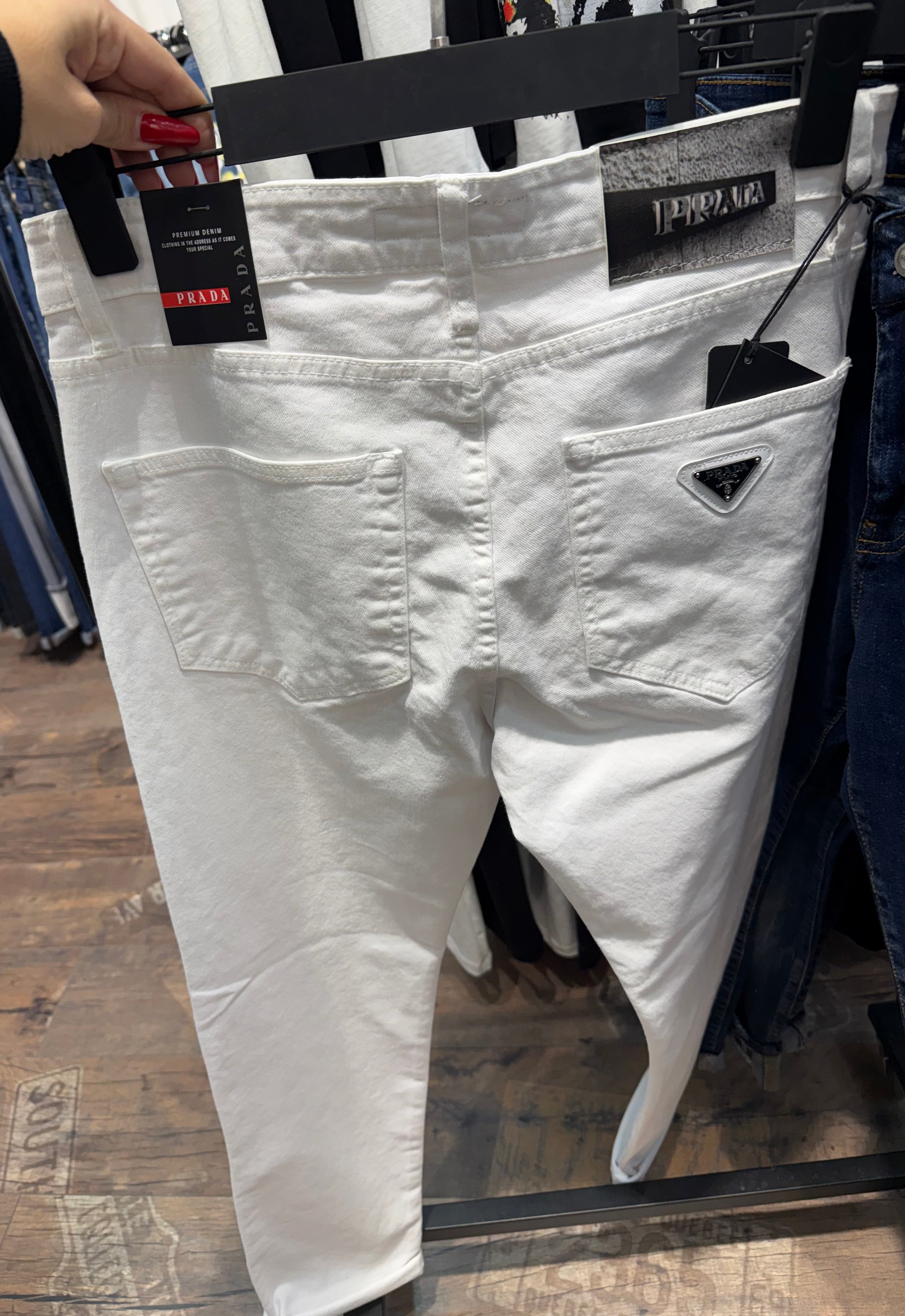 Prada Τζιν Λευκό
