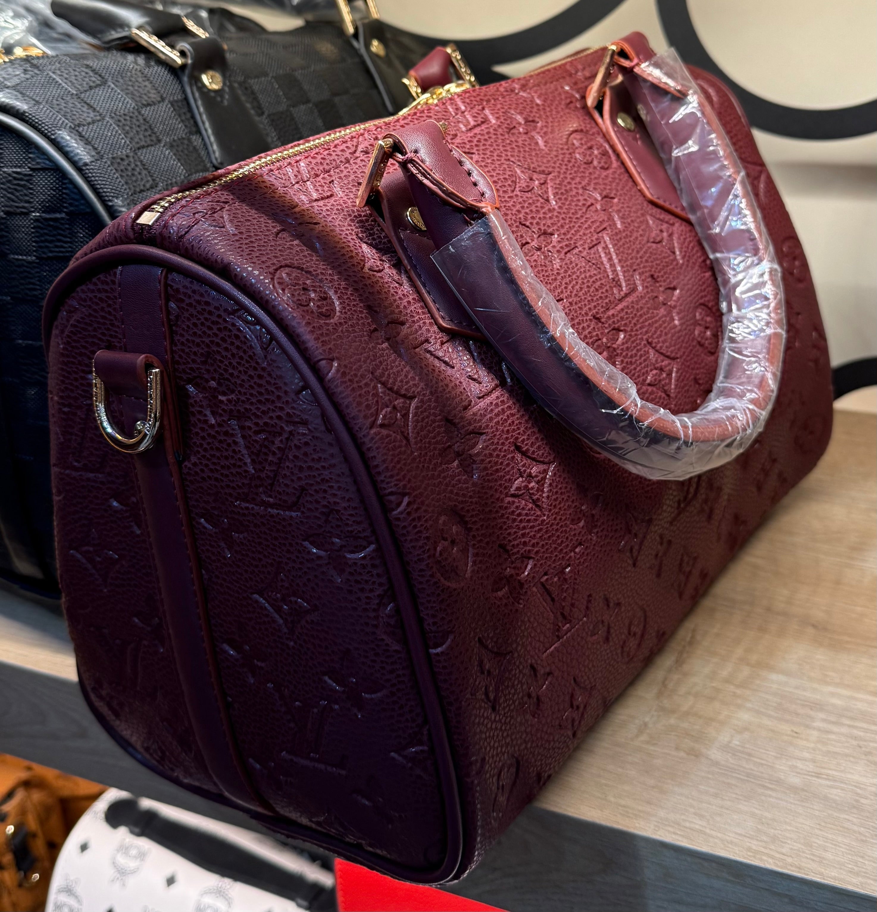 Louis Vuitton Speedy Bandoulière Monogram Empreinte Bordeaux