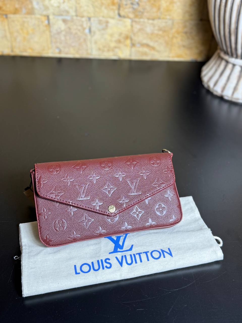 Louis Vuitton Félicie Pochette Monogram Empreinte Cherry