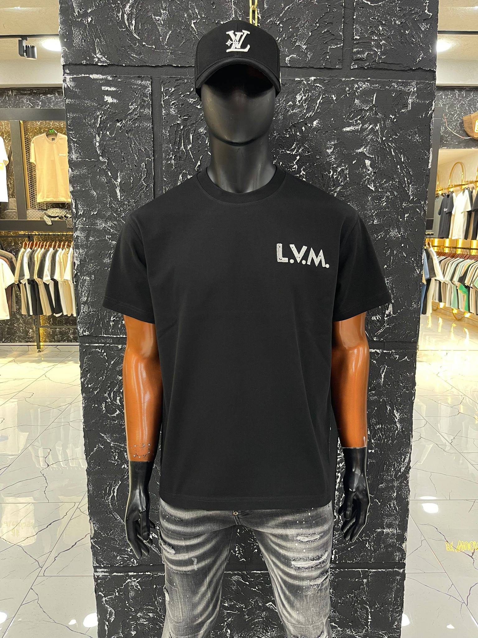Louis Vuitton L.V.M. Logo T-Shirt Black