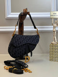Christian Dior Saddle Bag Oblique Black