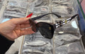 Chanel CC Logo Rectangular Sunglasses Black