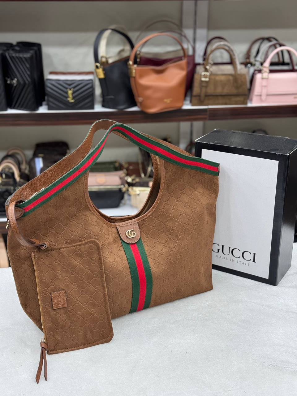 Gucci GG Giglio Canvas Tote Bag
