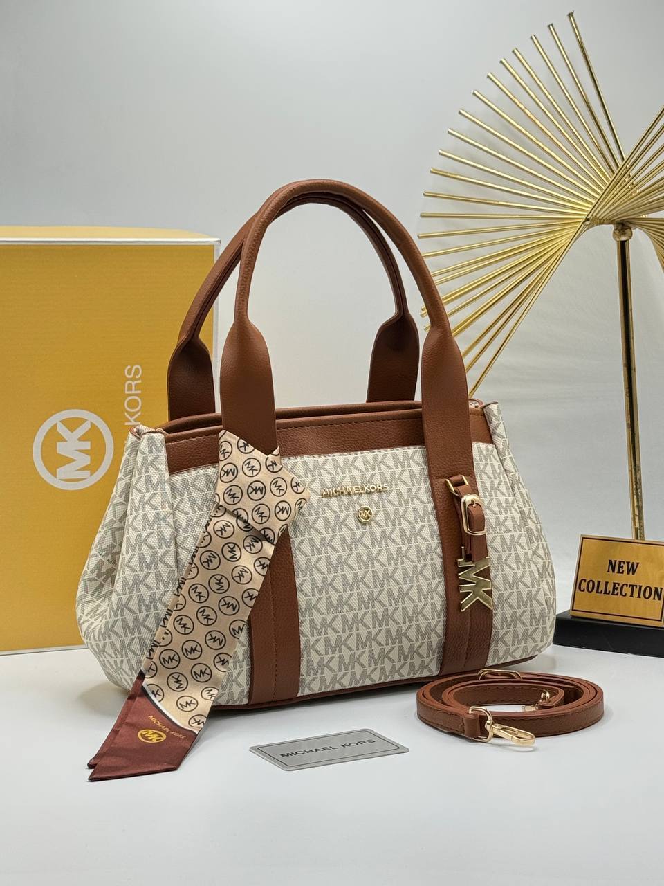 Michael Kors Monogram Tote Bag Beige
