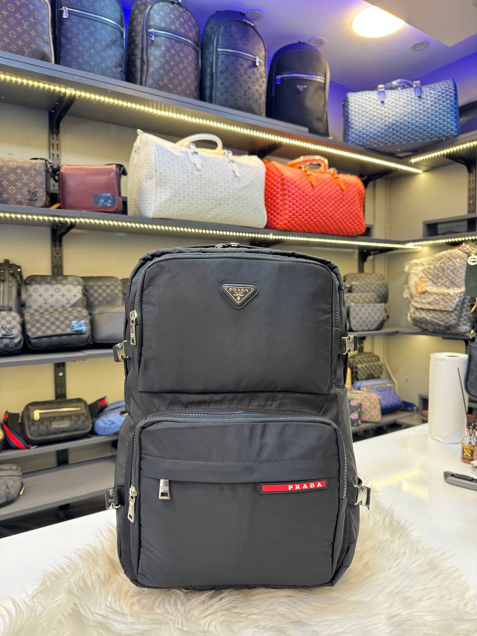 Prada Nylon Backpack Black