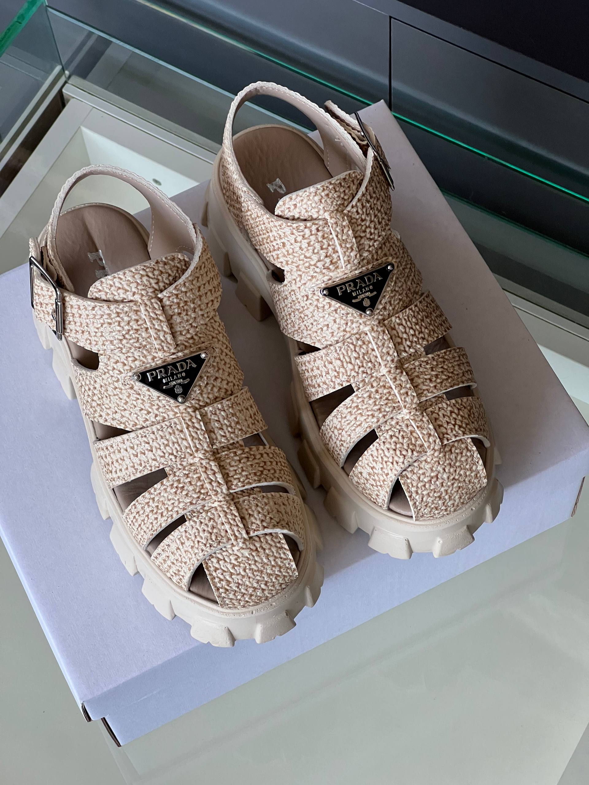 Prada Monolith Sandals